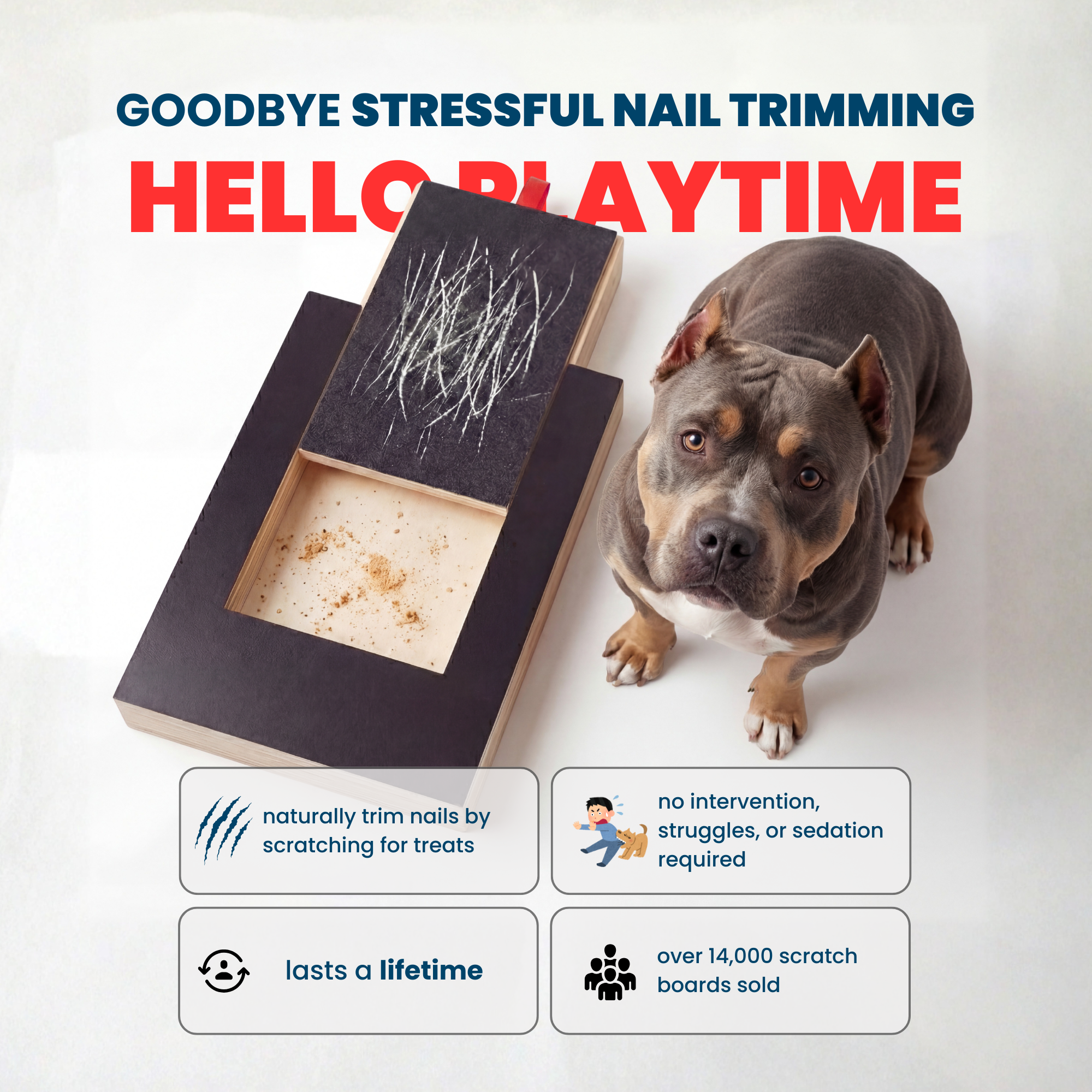 Wooden Dog Scratch Board Nail File Board Drawable